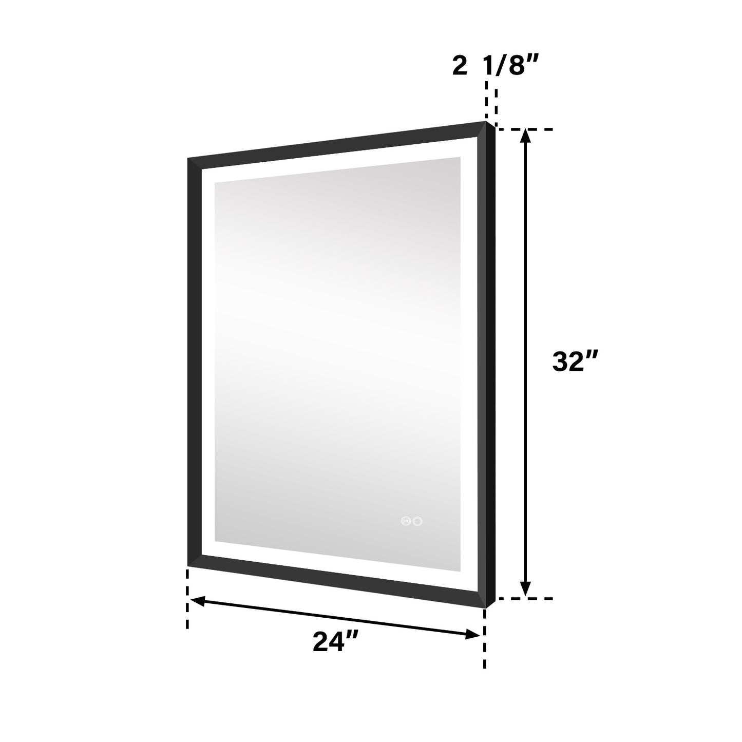 4 Size LED Bathroom Mirror;  Backlit and Front Lighted Mirror for Bathroom;  Wall Mounted Bathroom Vanity Framed Mirror Includes Dimmer;  ; Defogger;  Vertical / Horizontal