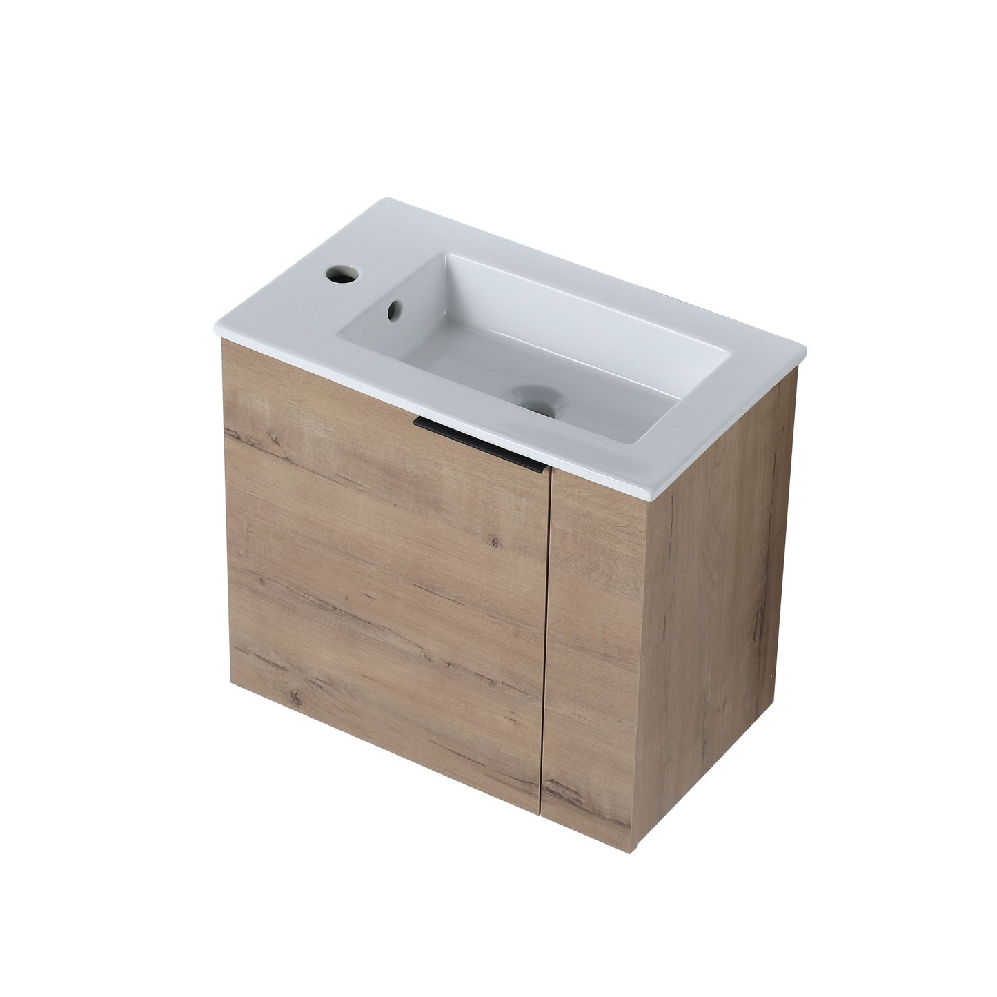 Bathroom Vanity with Sink 22 Inch for Small Bathroom; Floating Bathroom Vanity with Soft Close Door; Small Bathroom Vanity with Sink; 22x13 (KD-Packing)