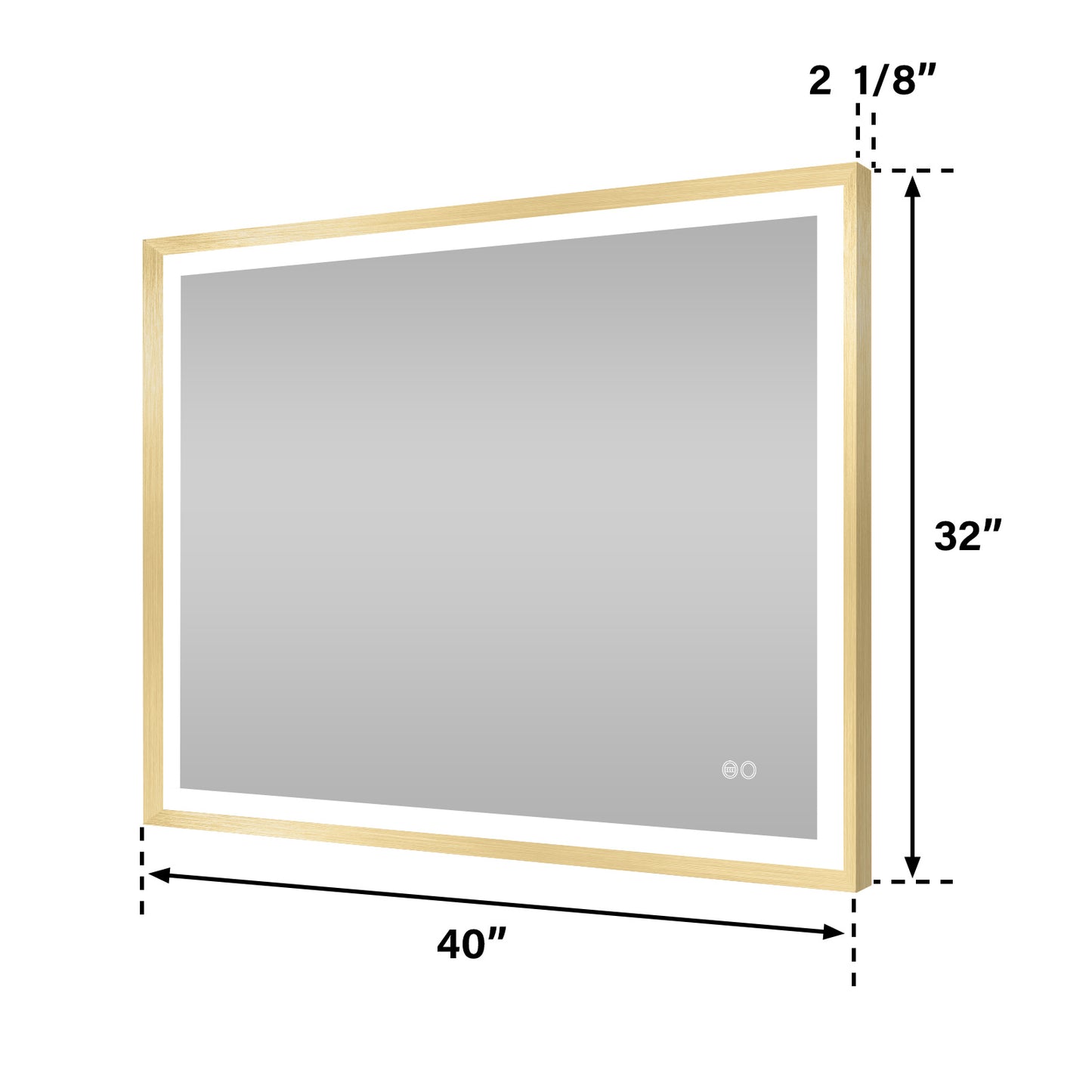 4 Size LED Bathroom Mirror;  Backlit and Front Lighted Mirror for Bathroom;  Wall Mounted Bathroom Vanity Framed Mirror Includes Dimmer;  ; Defogger;  Vertical / Horizontal