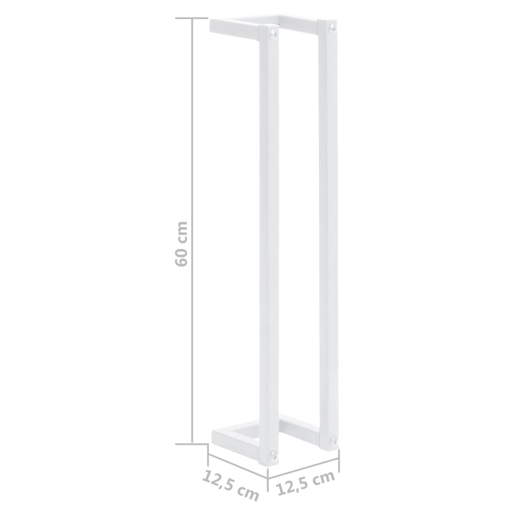 Towel Rack White 4.9"x4.9"x23.6" Steel