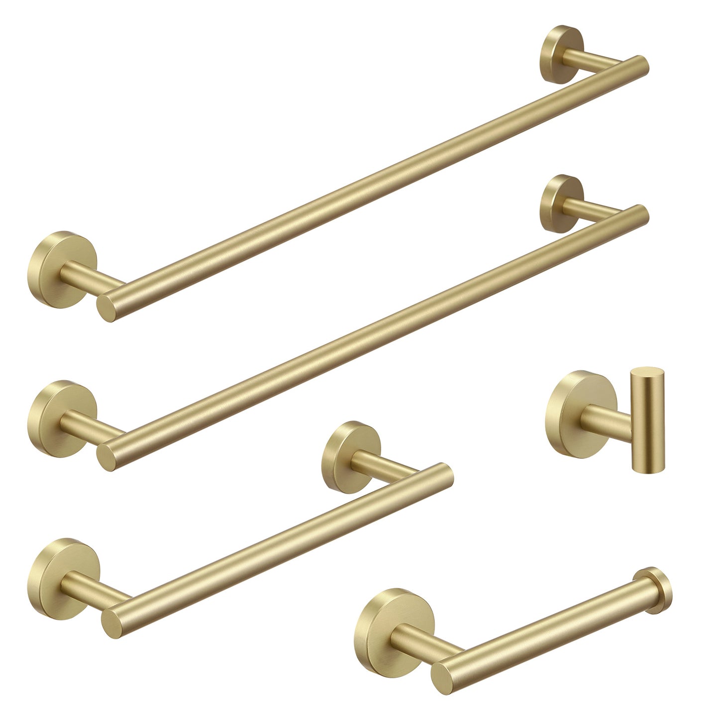 5 Pieces Bathroom Hardware Accessories Set Towel Bar Set,Wall Mounted,Premium Stainless