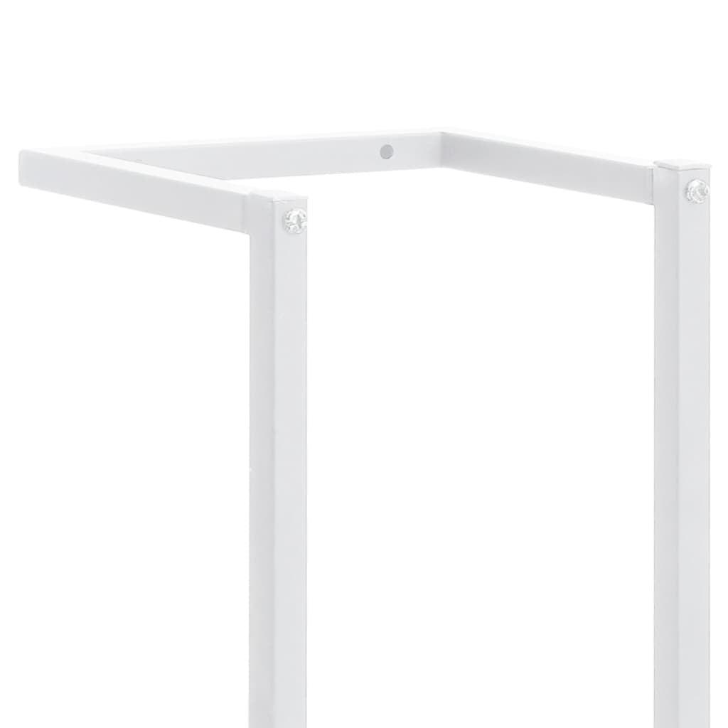 Towel Rack White 9.8"x7.9"x37.4" Steel