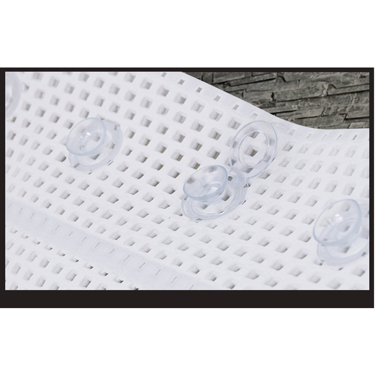 Non-Slip Bathtub Mat Soft Foam Bath Pillow Cushions with Suction Cups, 49×14 inch