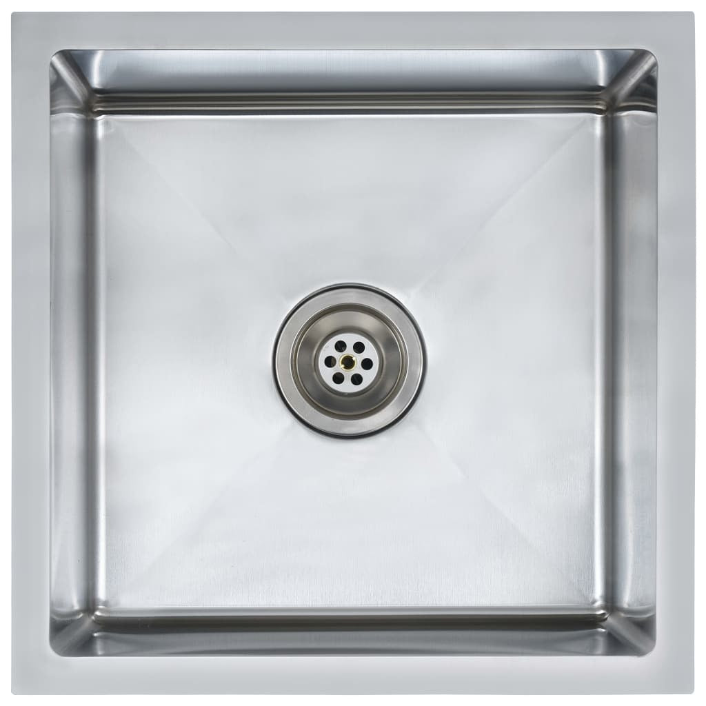 Handmade Kitchen Sink with Strainer Stainless Steel
