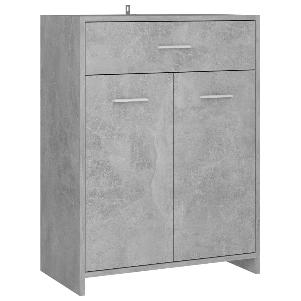 Bathroom Cabinet Concrete Gray 23.6"x13"x31.5" Engineered Wood