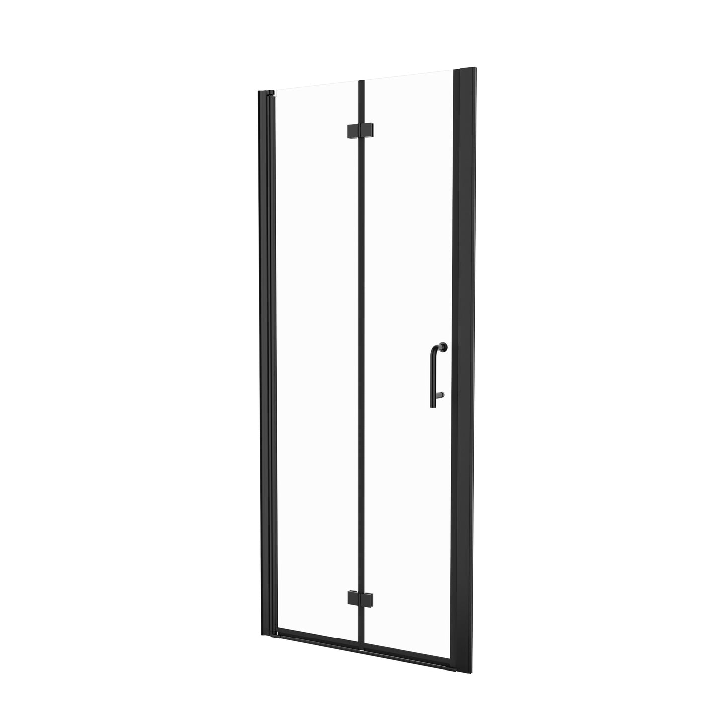 30-31.5 in.W x 72 in.H Bifold Frameless Glass Shower Door,1/4 in. Fold Clear Glass Shower Panel Pivot Swing Shower Doors,Chrome Finish,Reversible Installation