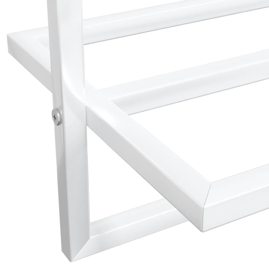 Towel Rack White 37.4"x9.8"x8.7" Iron