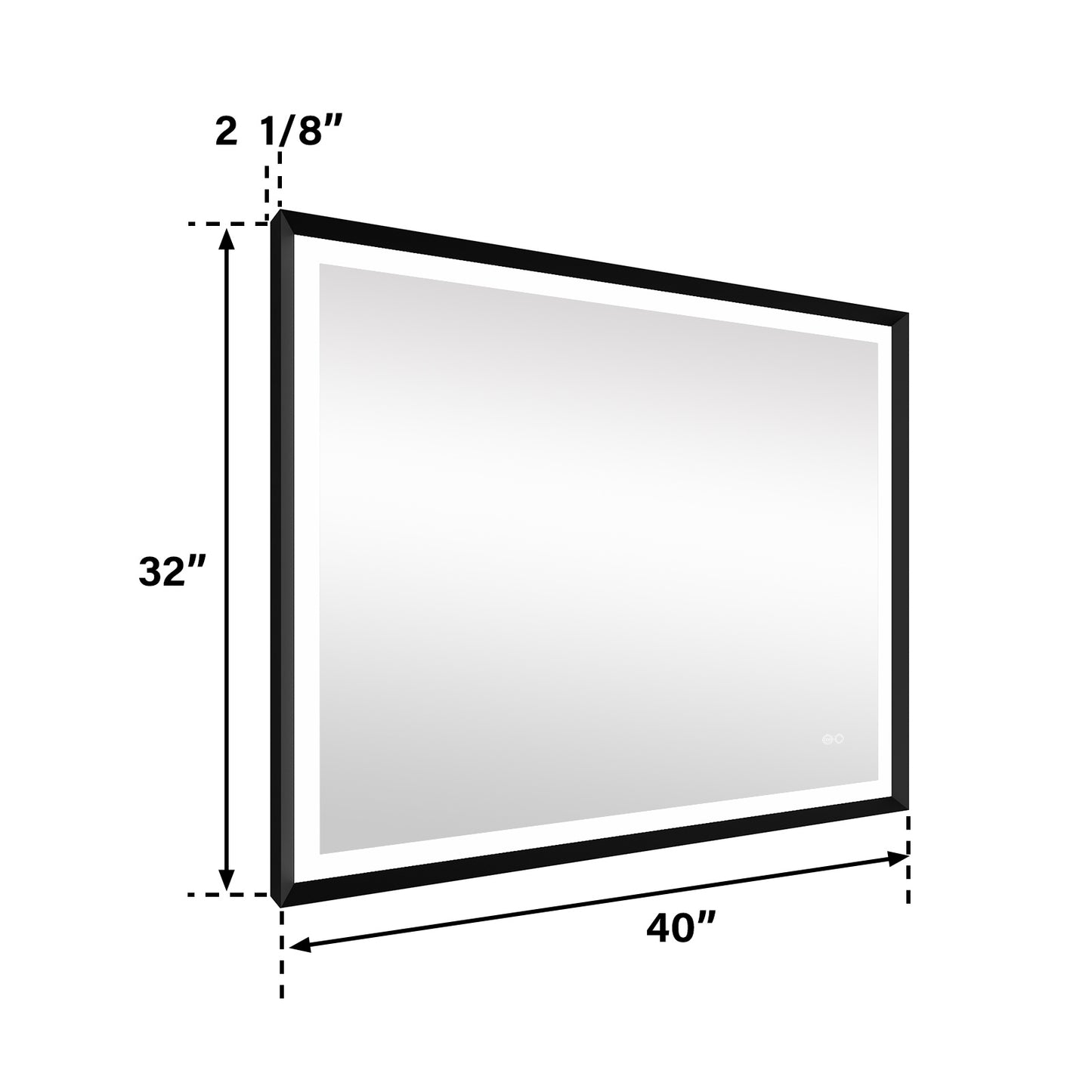 4 Size LED Bathroom Mirror;  Backlit and Front Lighted Mirror for Bathroom;  Wall Mounted Bathroom Vanity Framed Mirror Includes Dimmer;  ; Defogger;  Vertical / Horizontal