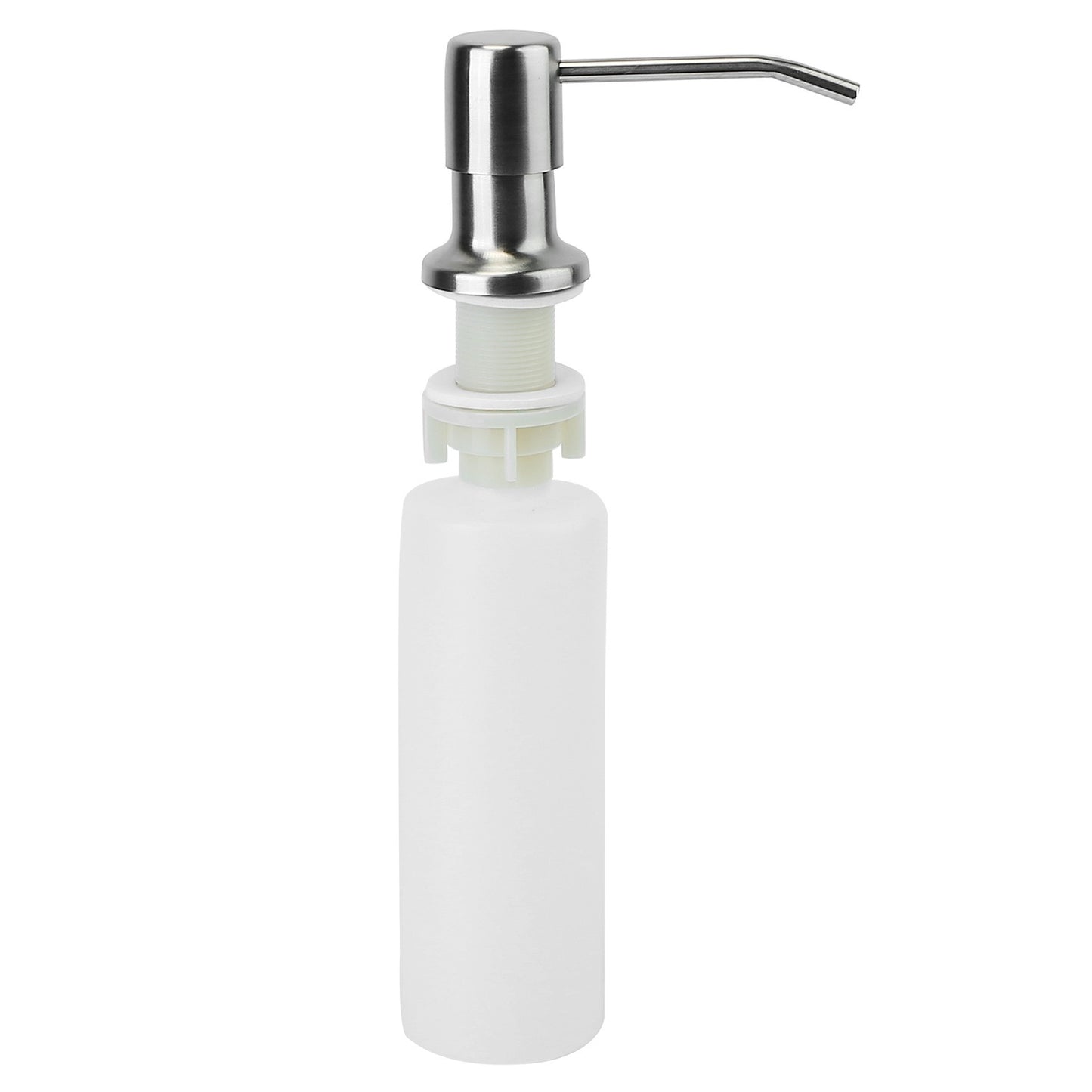 Soap Dispenser For Kitchen Sink 12.68OZ Hand Sanitizer Lotion Bottle (Brushed Nickel) Stainless Steel Refill From the Top