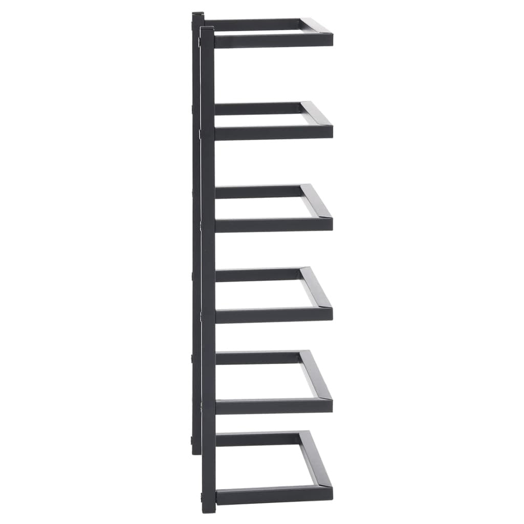 Towel Rack Black 9.4"x4.7"x18.9" Steel