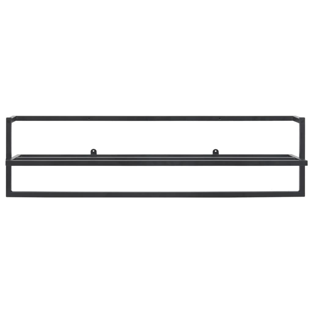 Towel Rack Black 37.4"x9.8"x8.7" Iron