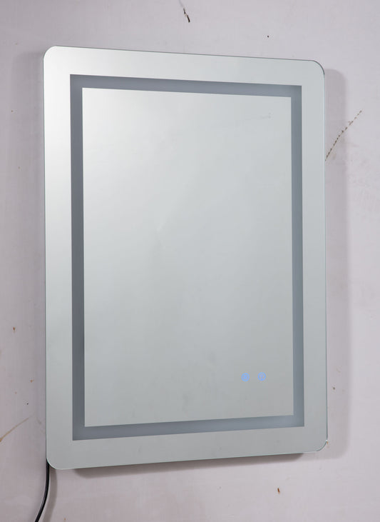 Anti-fog dimmable touch button LED bathroom mirror