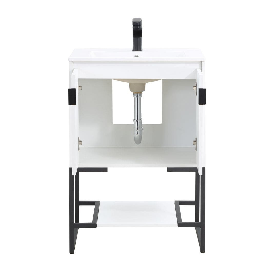 Manhattan Comfort Scarsdale 24" Bathroom Vanity Sink in White