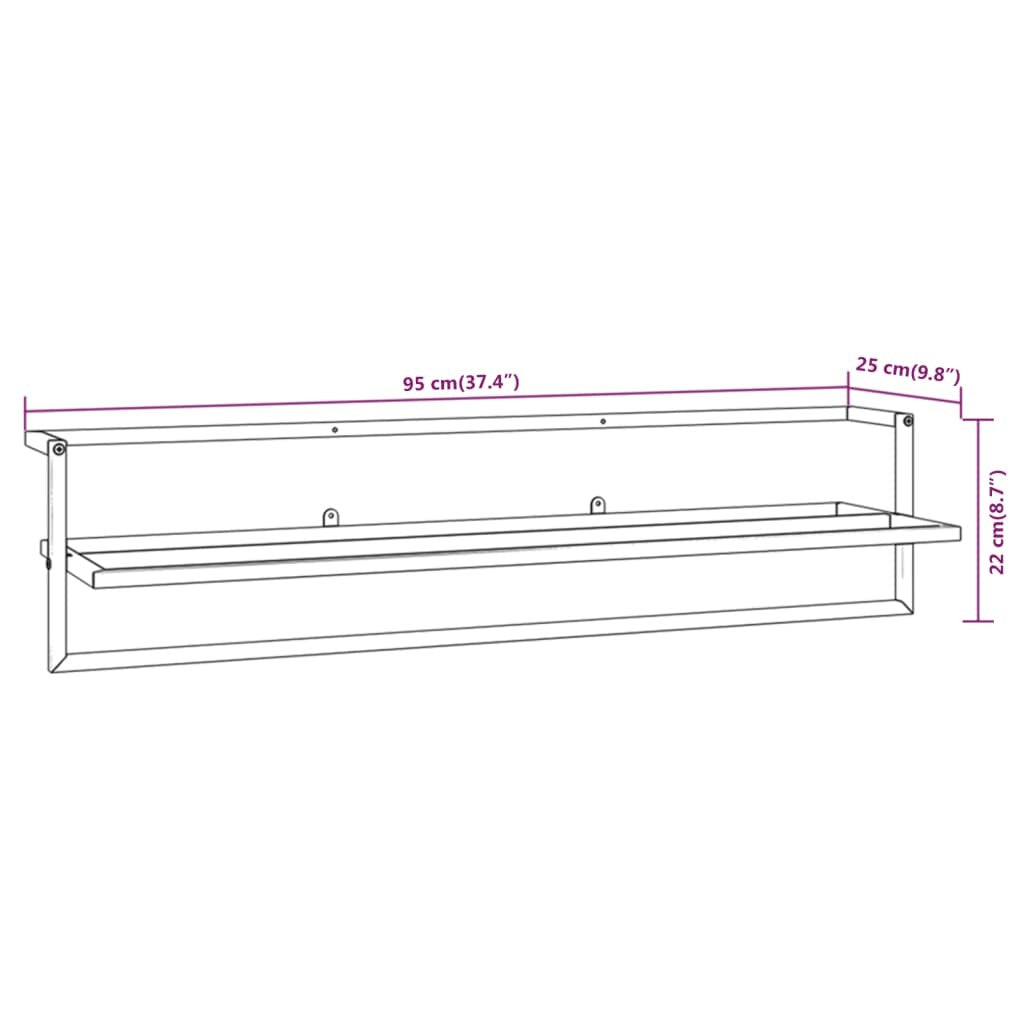 Towel Rack White 37.4"x9.8"x8.7" Iron