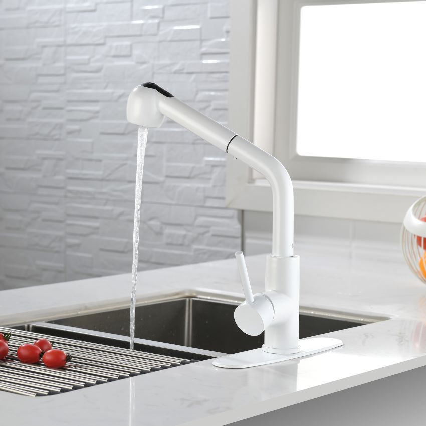 Single Handle Pull Down Sprayer Kitchen Sink Faucet