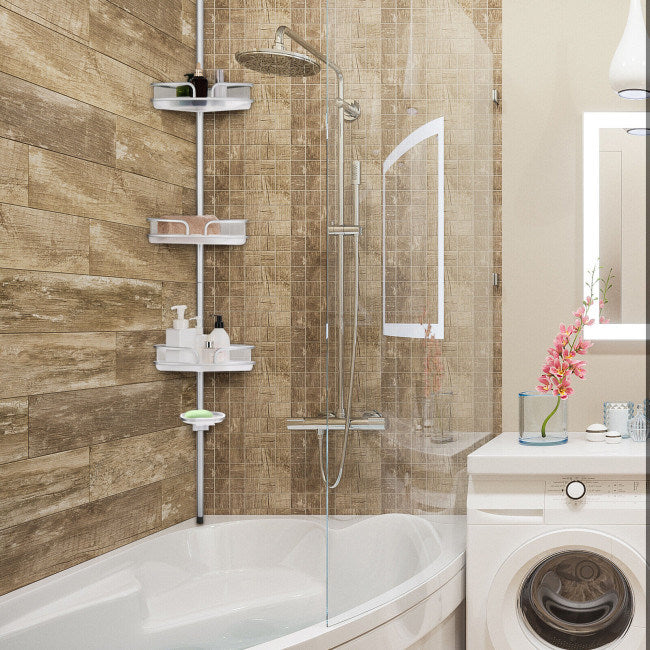 4-Tier Tension Corner Shower Caddy for Bathroom