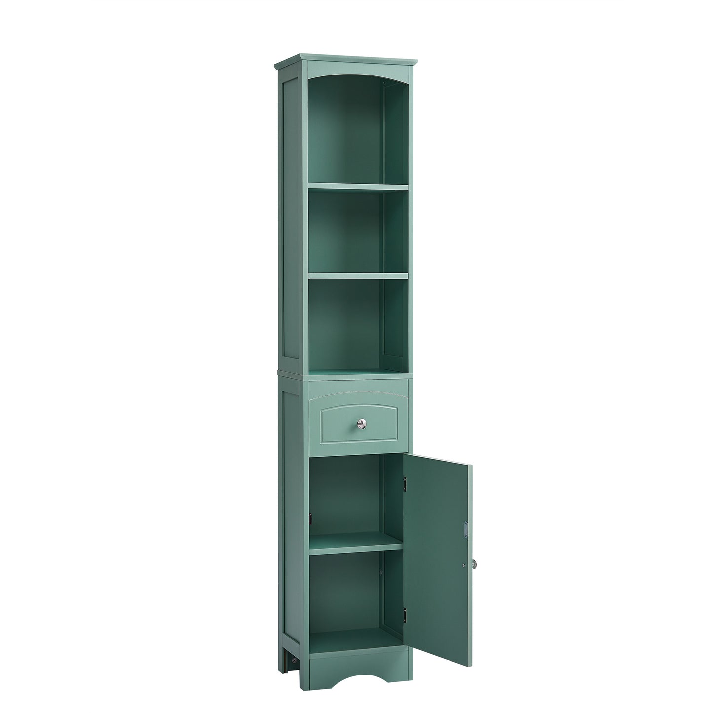 Tall Bathroom Cabinet;  Freestanding Storage Cabinet with Drawer;  MDF Board;  Adjustable Shelf