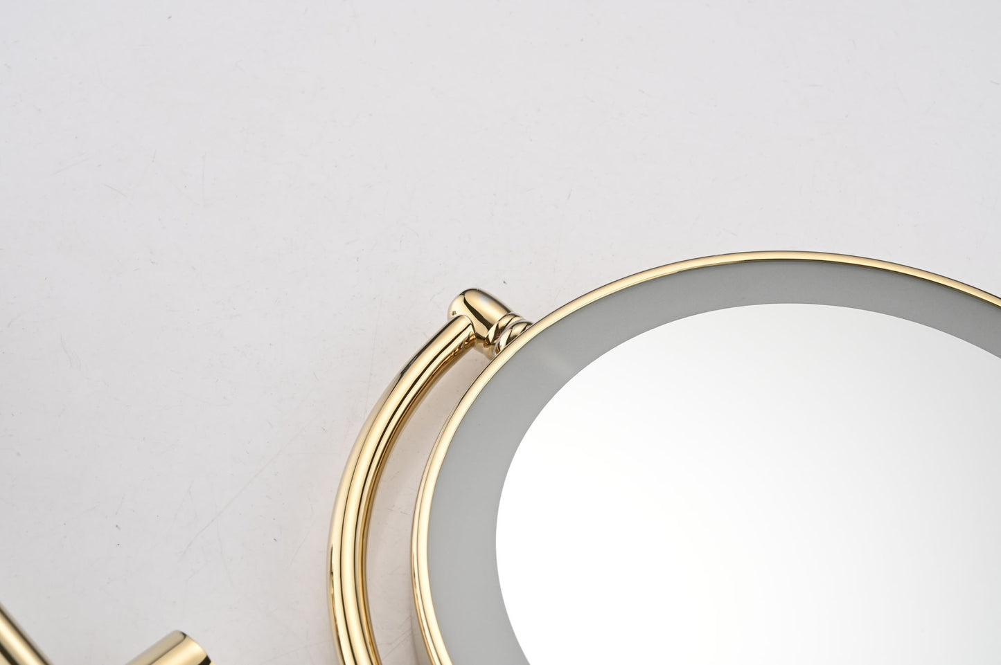 8 Inch LED Wall Mount Two-Sided Magnifying Makeup Vanity Mirror  Extension Finish 1X/3X Magnification Plug 360 Degree Rotation Waterproof Button Shaving Mirror