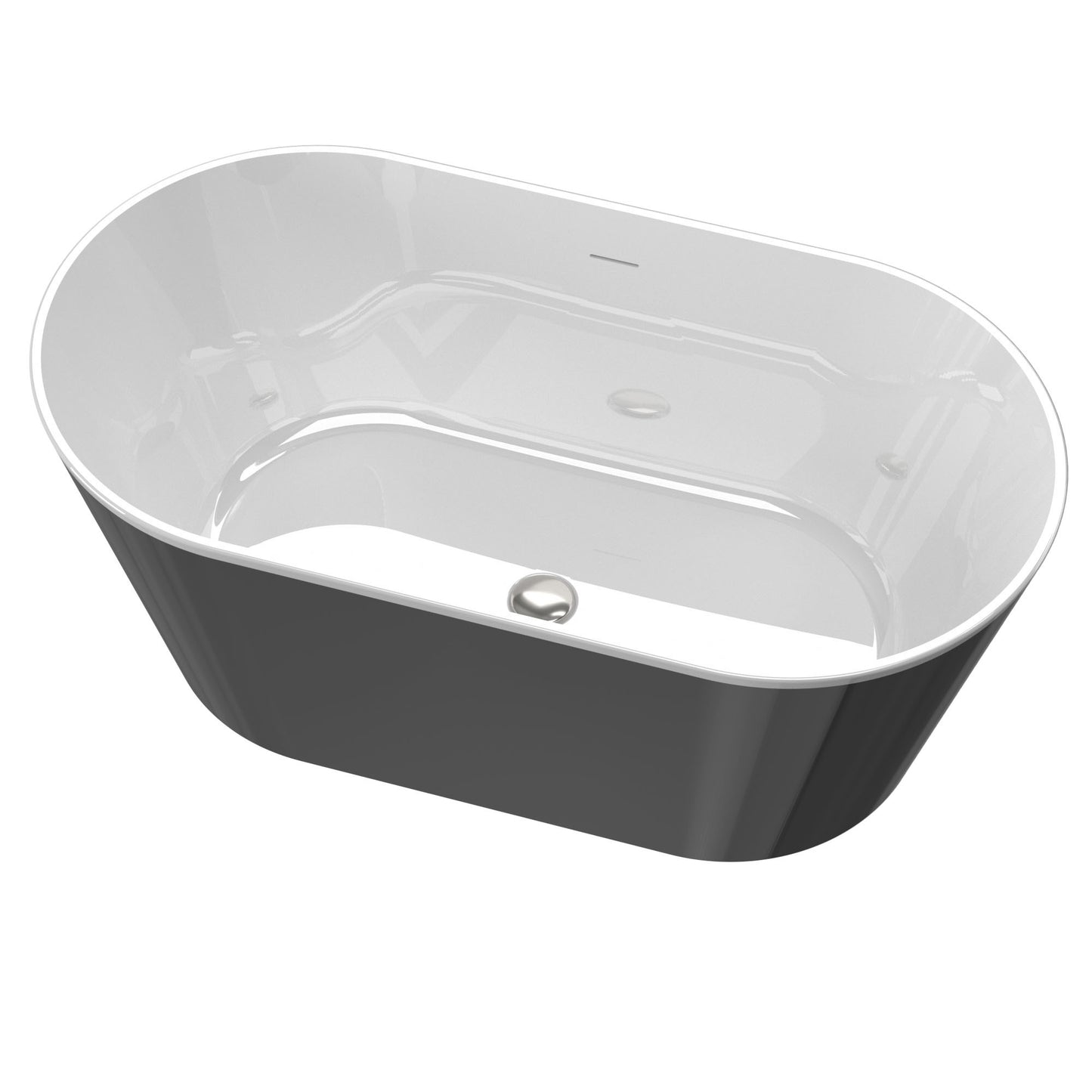 Acrylic Freestanding Soaking Bathtub-60''-black