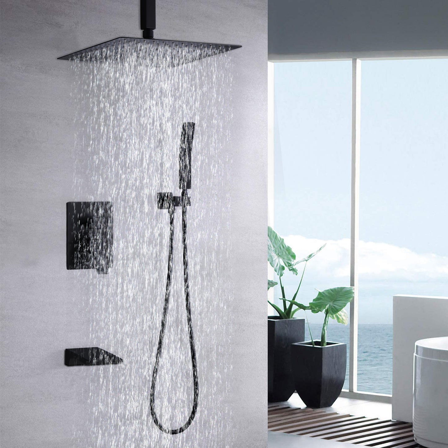 10inch Shower System With Rain Shower Faucet Sets