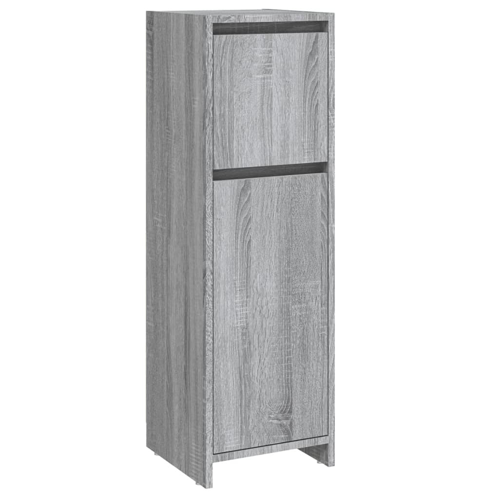 Bathroom Cabinet Gray Sonoma 11.8"x11.8"x37.4" Engineered Wood