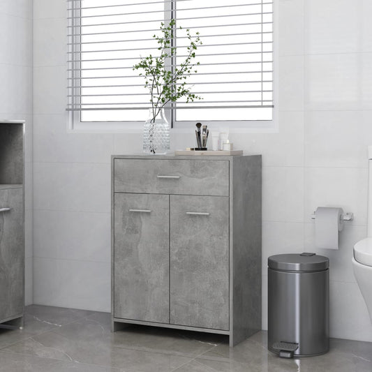 Bathroom Cabinet Concrete Gray 23.6"x13"x31.5" Engineered Wood