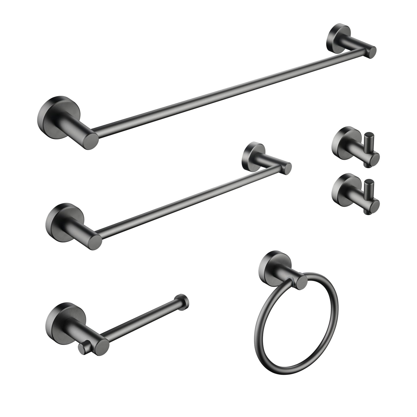 6 Piece Bathroom Towel Rack Set Wall Mount