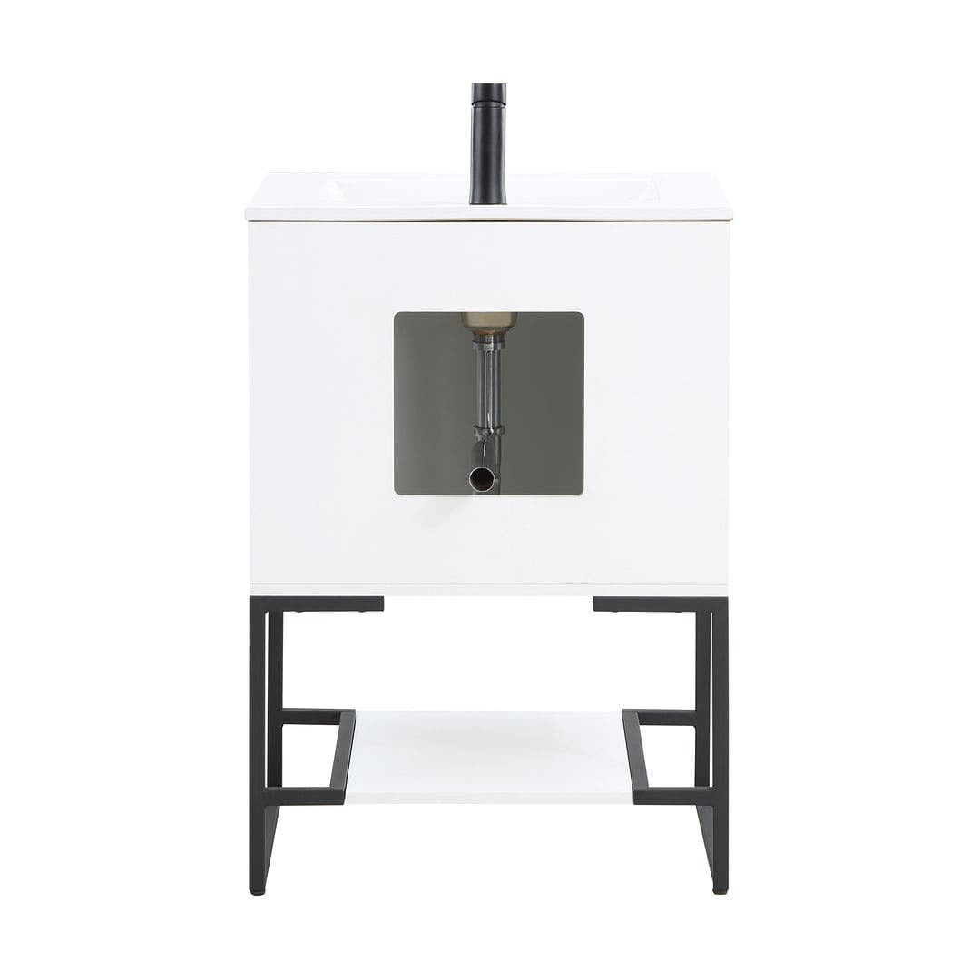 Manhattan Comfort Scarsdale 24" Bathroom Vanity Sink in White