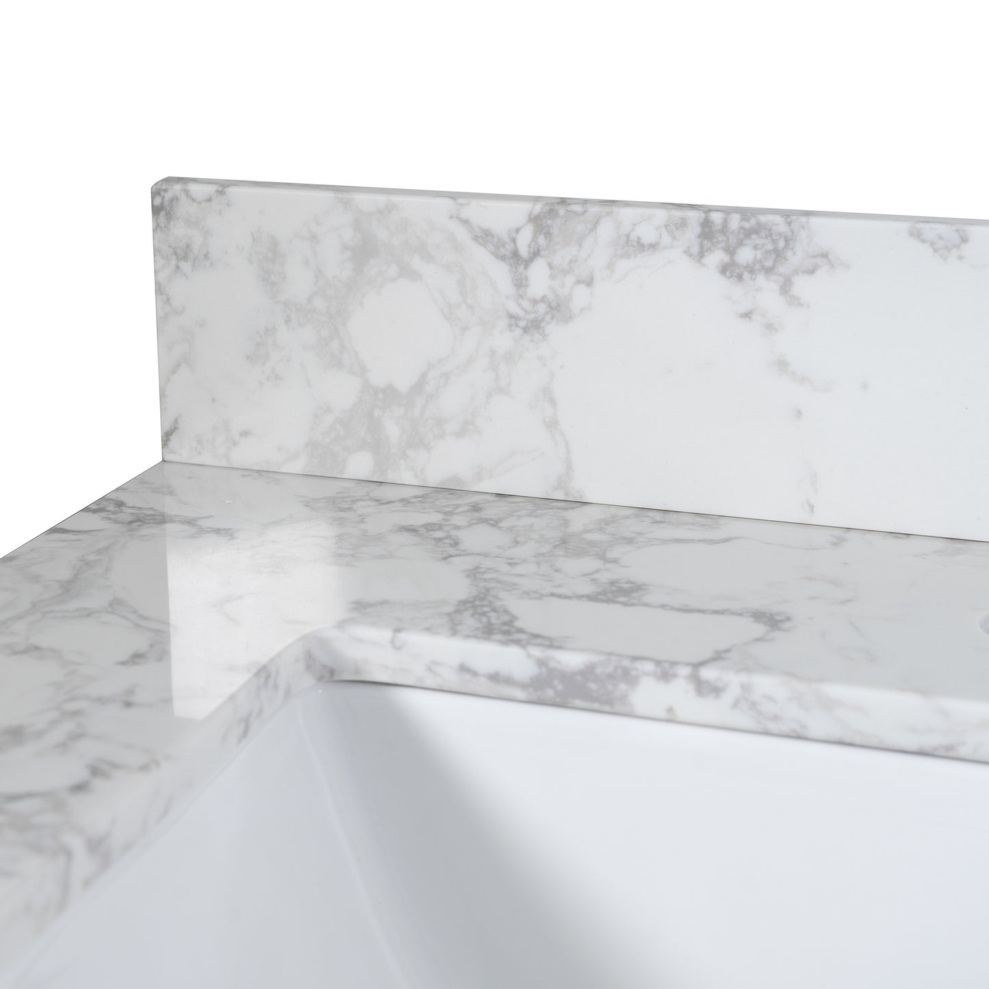 Montary bathroom vanity top stone carrara white new style tops with rectangle undermount ceramic sink and back splash