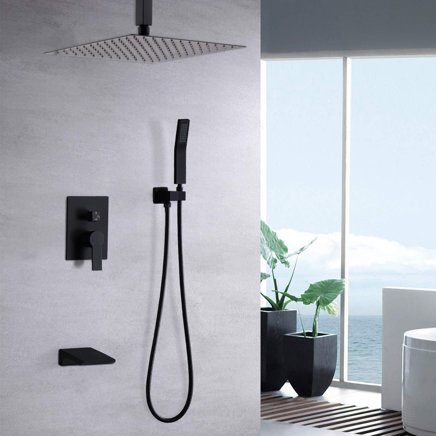 10inch Shower System With Rain Shower Faucet Sets