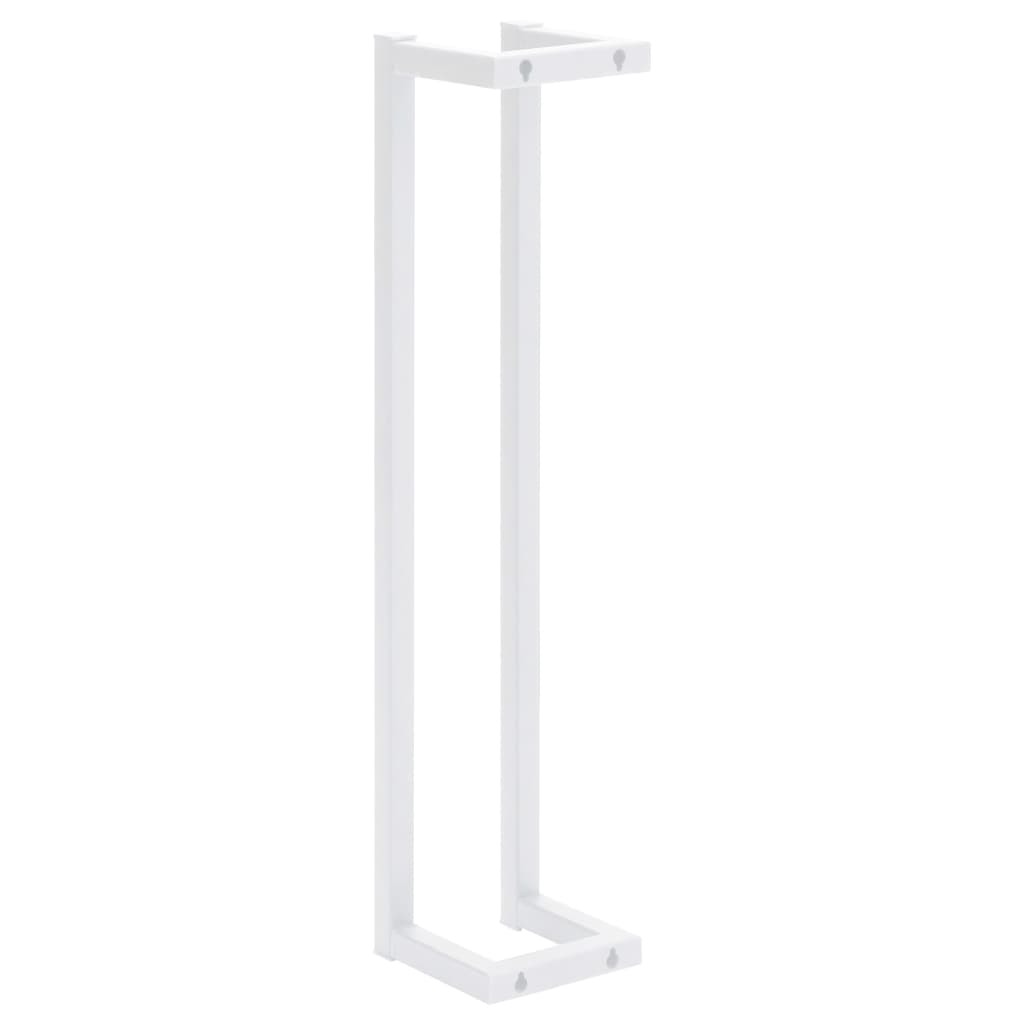 Towel Rack White 4.9"x4.9"x23.6" Steel