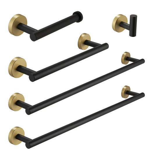 5 Pieces Bathroom Hardware Accessories Set Towel Bar Set,Wall Mounted,Premium Stainless