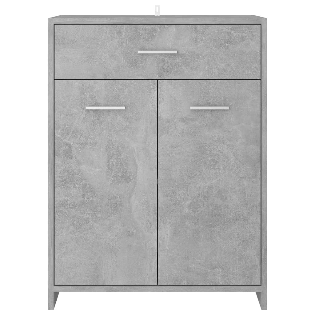 Bathroom Cabinet Concrete Gray 23.6"x13"x31.5" Engineered Wood