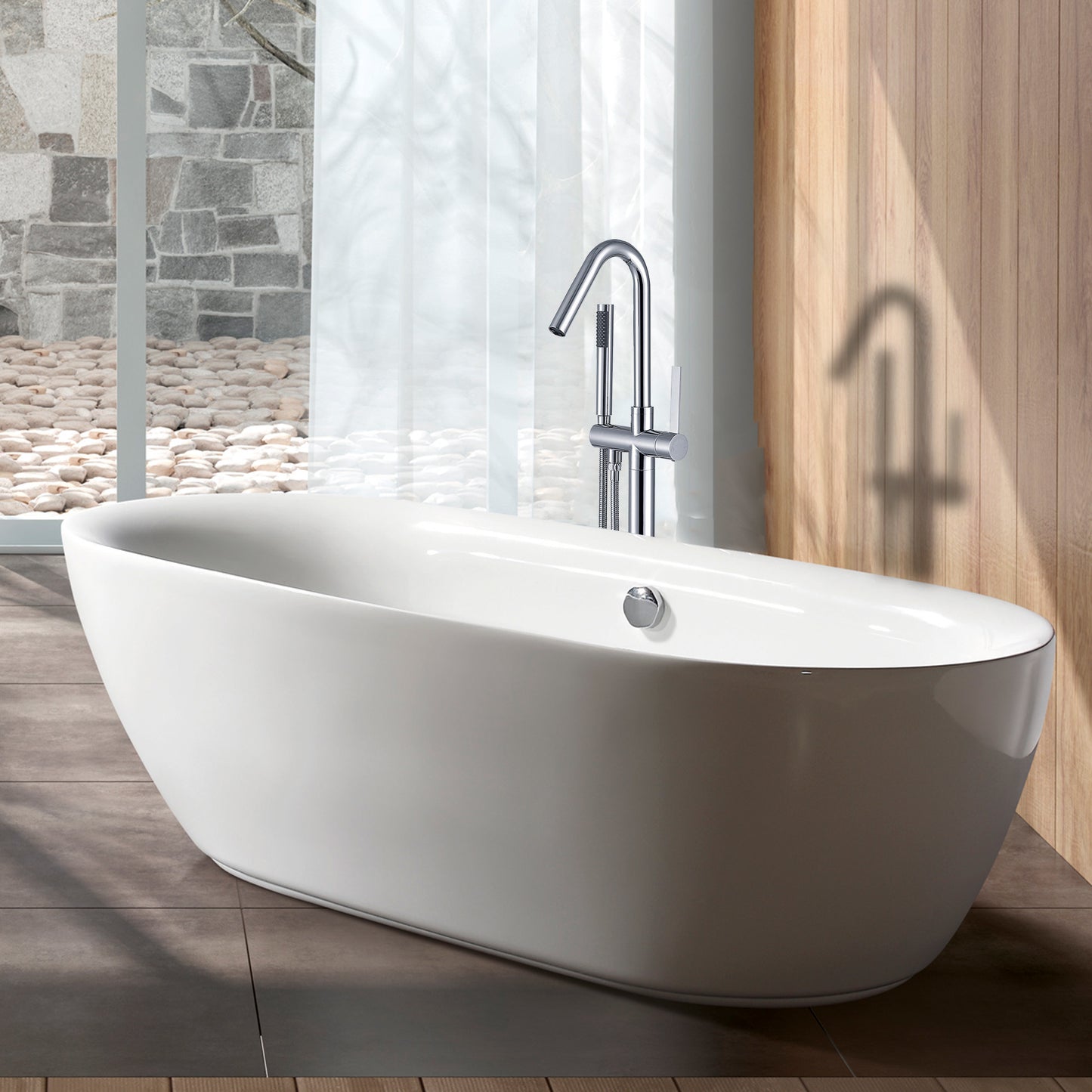 Freestanding Bathtub Faucet with Hand Shower