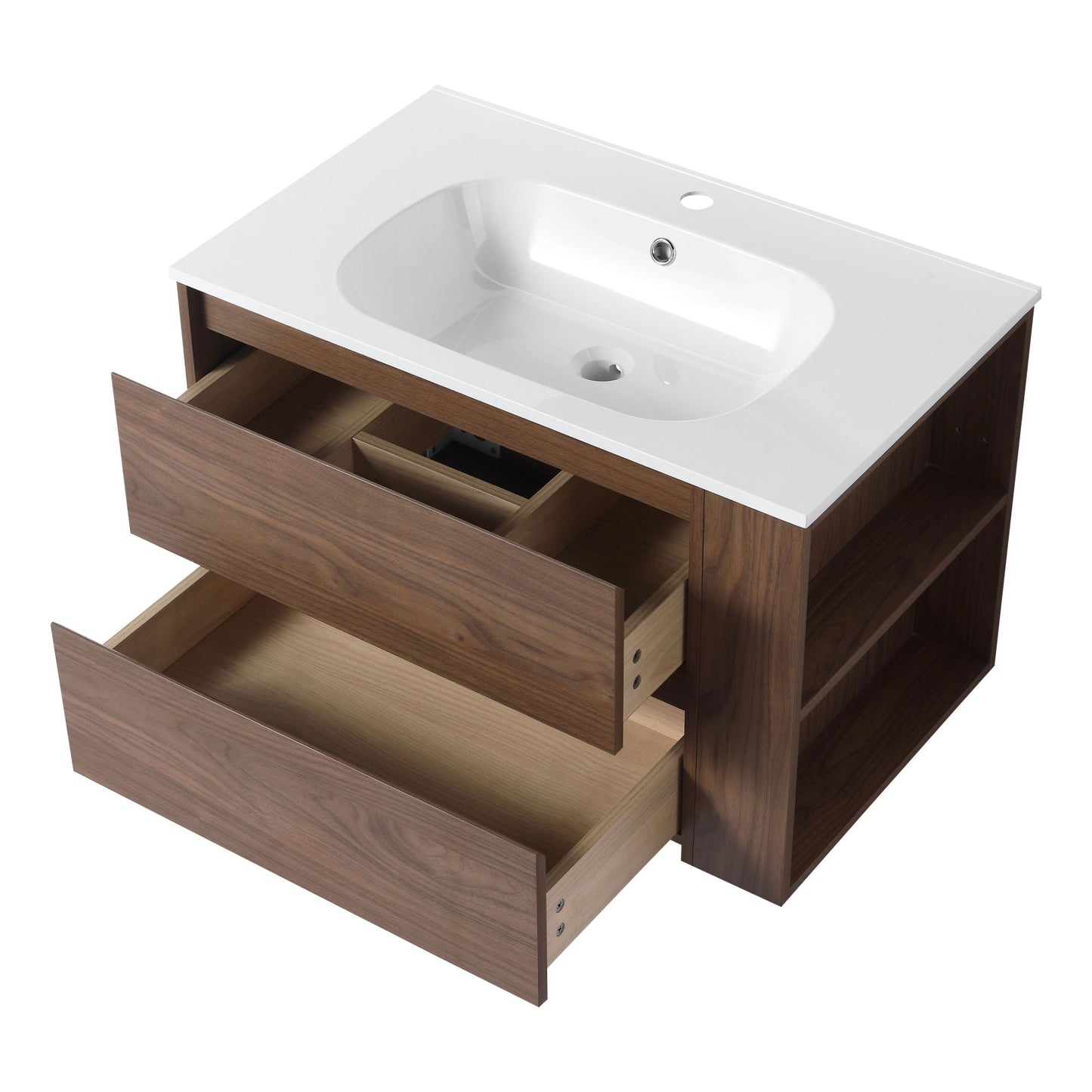 30\" Wall Mounting Bathroom Vanity With Gel Sink