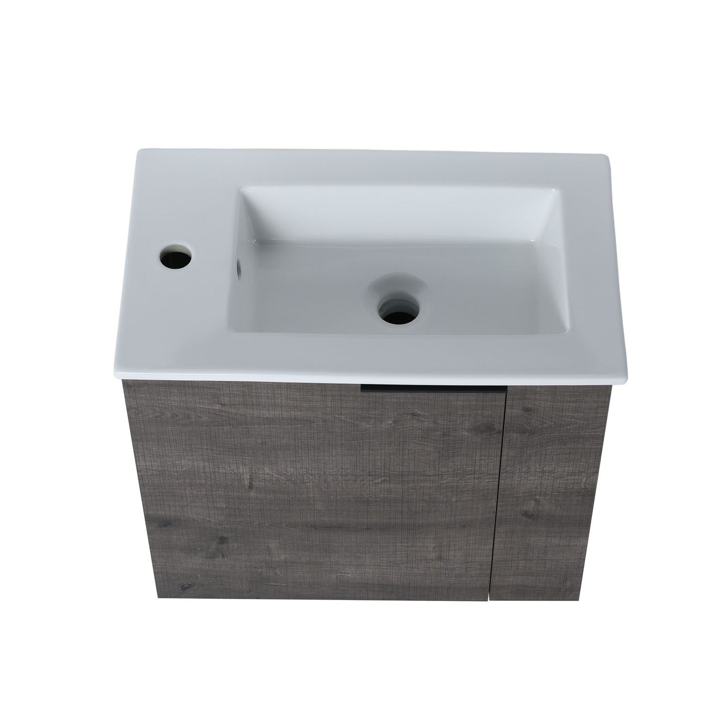 Bathroom Vanity with Sink 22 Inch for Small Bathroom; Floating Bathroom Vanity with Soft Close Door; Small Bathroom Vanity with Sink; 22x13 (KD-Packing)