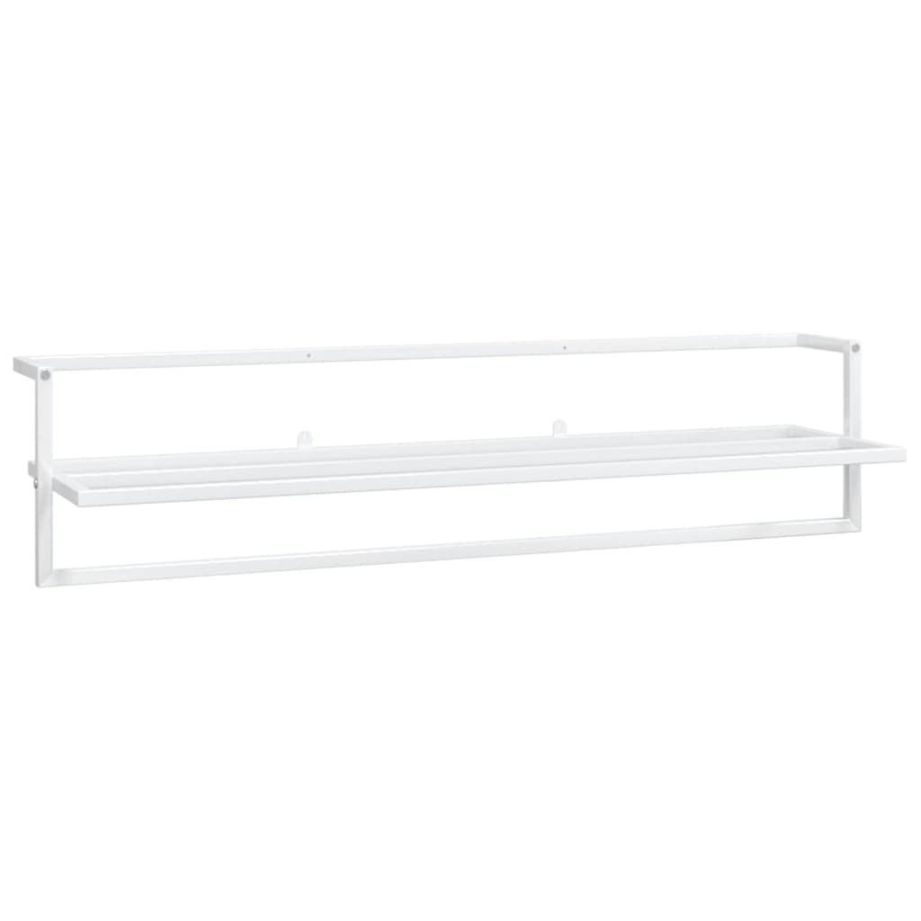 Towel Rack White 37.4"x9.8"x8.7" Iron