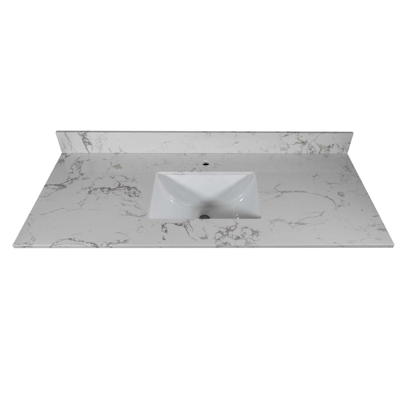 Montary bathroom vanity top stone carrara white new style tops with rectangle undermount ceramic sink and back splash
