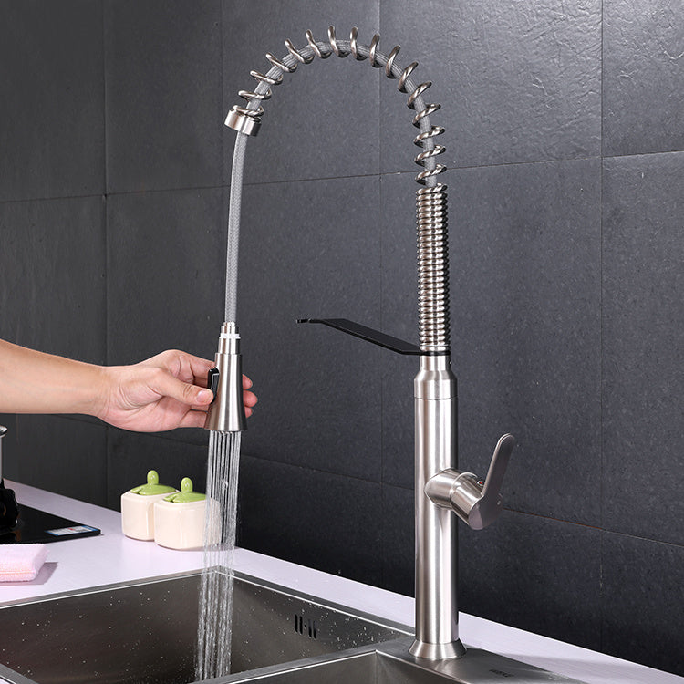 Stainless steel kitchen faucet