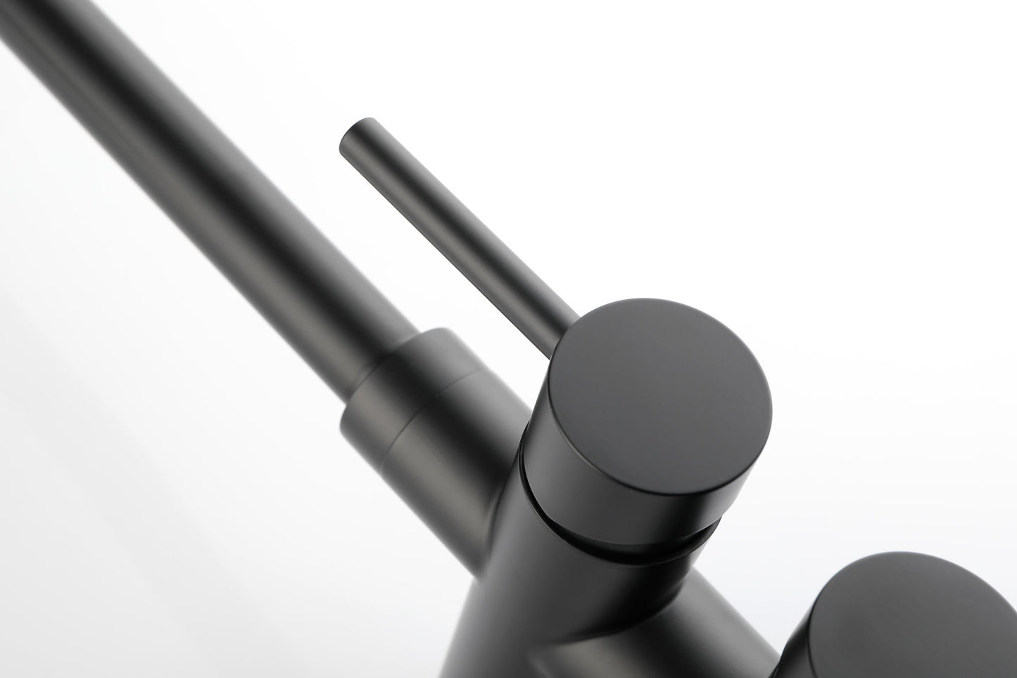 Mount Bathtub Faucet Freestanding Tub Filler Matte Black Standing High Flow Shower Faucets with Handheld Shower Mixer Taps Swivel Spout