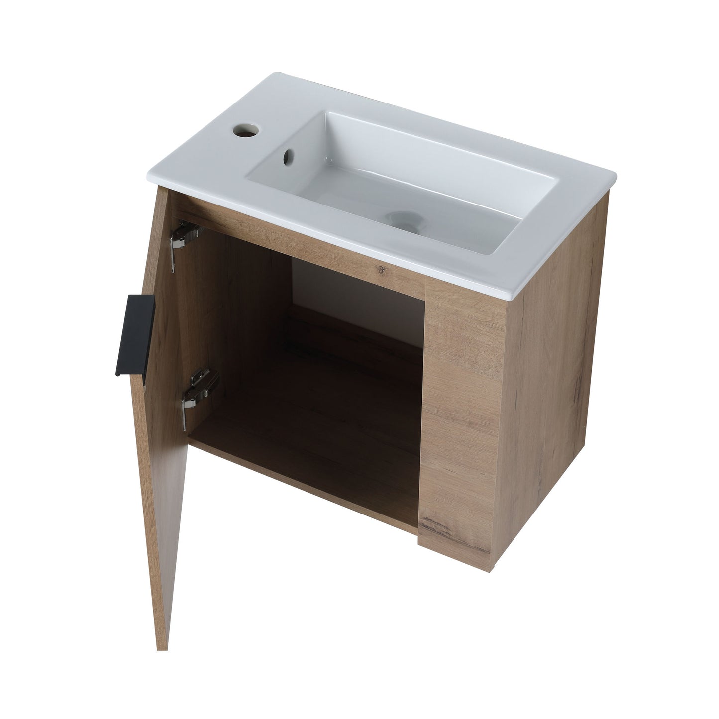 Bathroom Vanity with Sink 22 Inch for Small Bathroom; Floating Bathroom Vanity with Soft Close Door; Small Bathroom Vanity with Sink; 22x13 (KD-Packing)