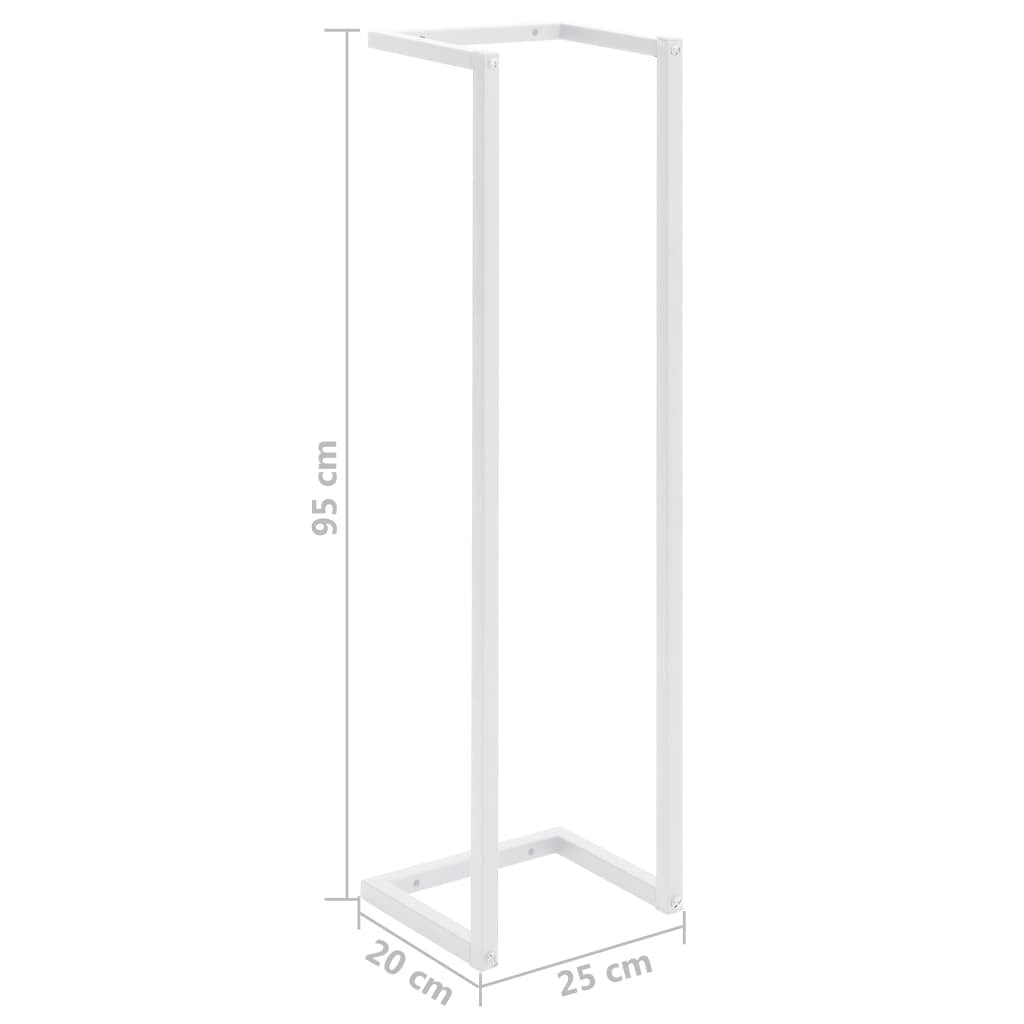 Towel Rack White 9.8"x7.9"x37.4" Steel