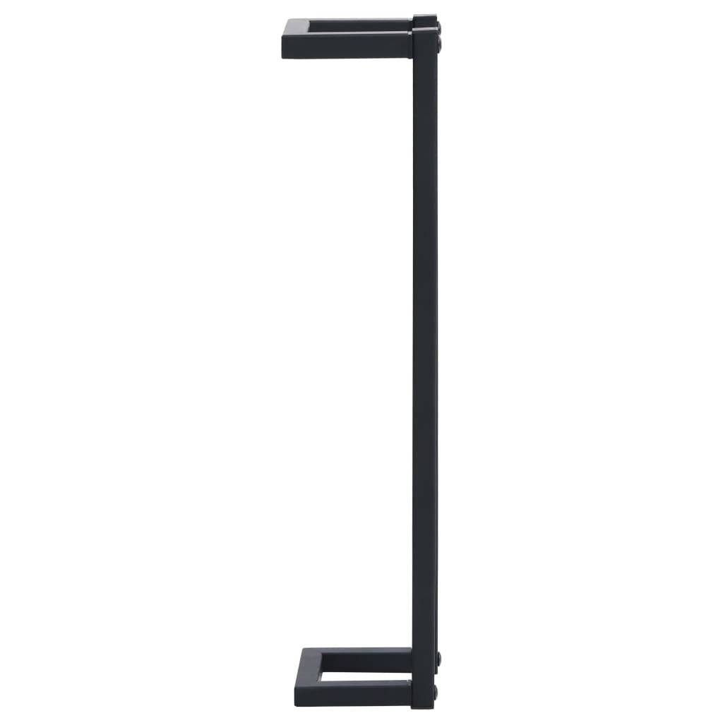 Towel Rack Black 5"x5"x23.6" Iron